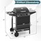 Outdoor Propane Gas Grill 30,000 BTU with Side Burner and Storage Shelves